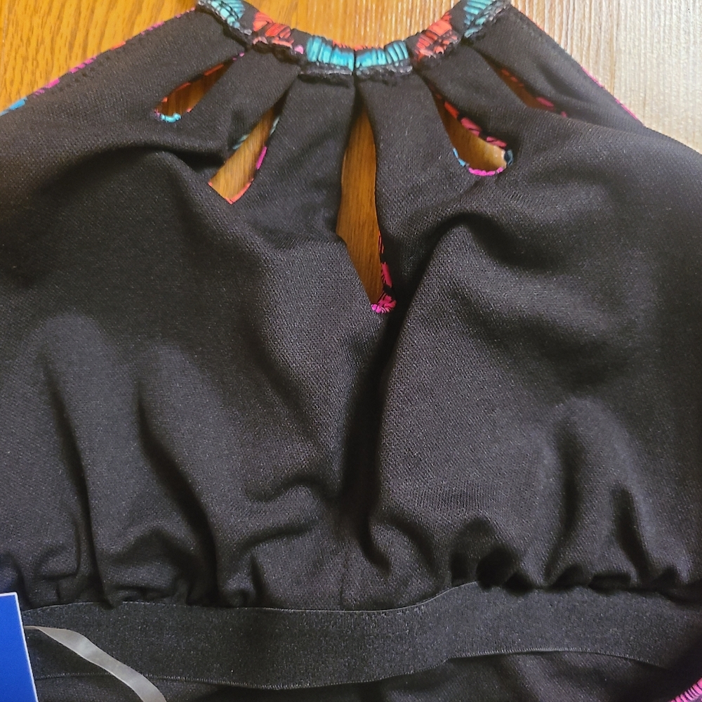 NWT Apt. 9 Striped Tankini Halter Top Size Large - Picture 4 of 4